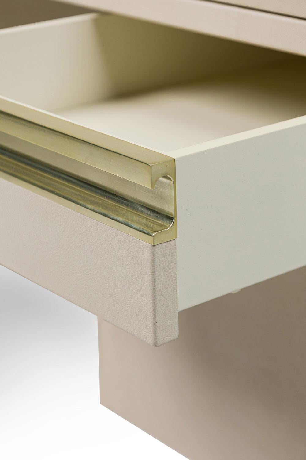 American Mid-Century Karl Springer Style Custom Built Desk in vendita 2