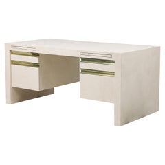 American Mid-Century Karl Springer Style Custom Built Desk