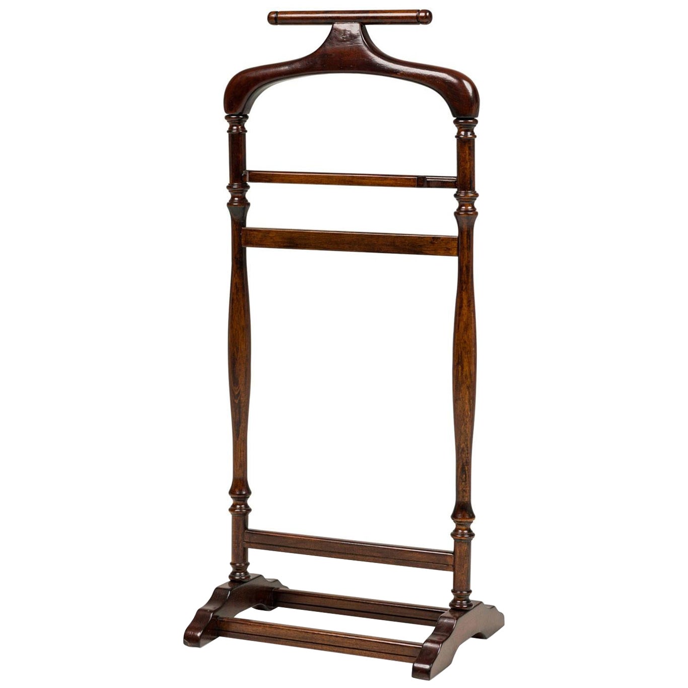 American Mid-Century Mahogany Standing Valet