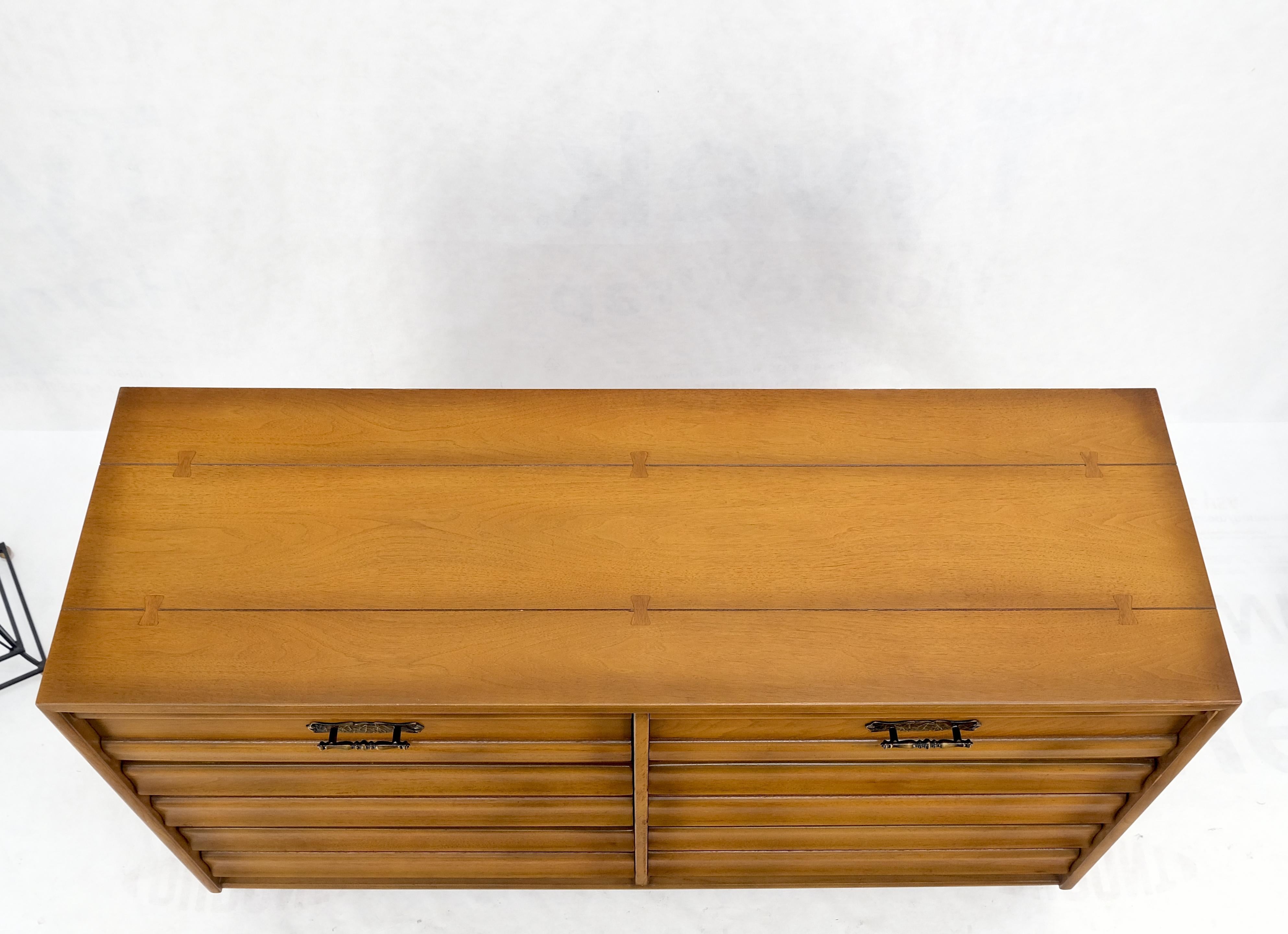 American Mid-Century Modern 6 Drawers Dresser Credenza w Butterfly Joints MINT! For Sale 6
