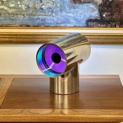 American Mid-Century Modern Aluminum Aurora Clock by Kirsch Hamilton, 1970s