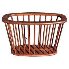 American Mid-Century Modern Arthur Umanoff Solid Walnut Magazine Rack