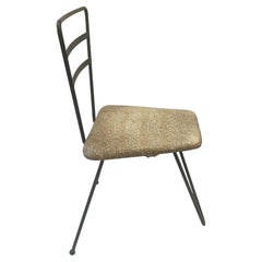 American Mid Century Modern Atomic Age Rare Iron 3 Legged Chair