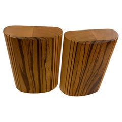 American Mid-Century Modern Birch & Rosewood Bookends, circa 1970s