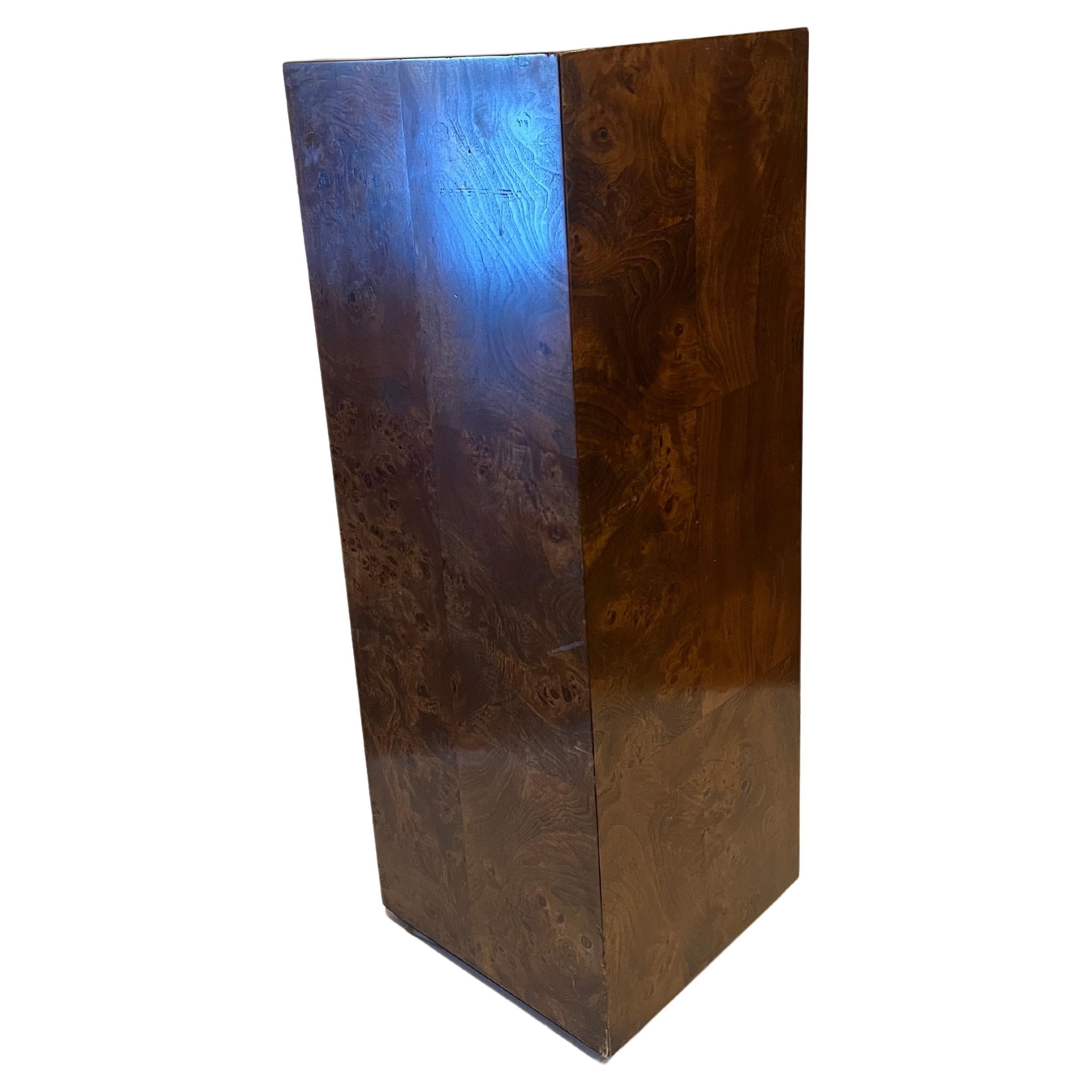 burl wood pedestal