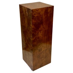 American Mid-Century Modern Burlwood Pedestal by Milo Baughman