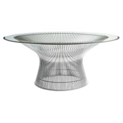 American Mid Century Modern Classic Warren Platner Chrome Base Coffee table