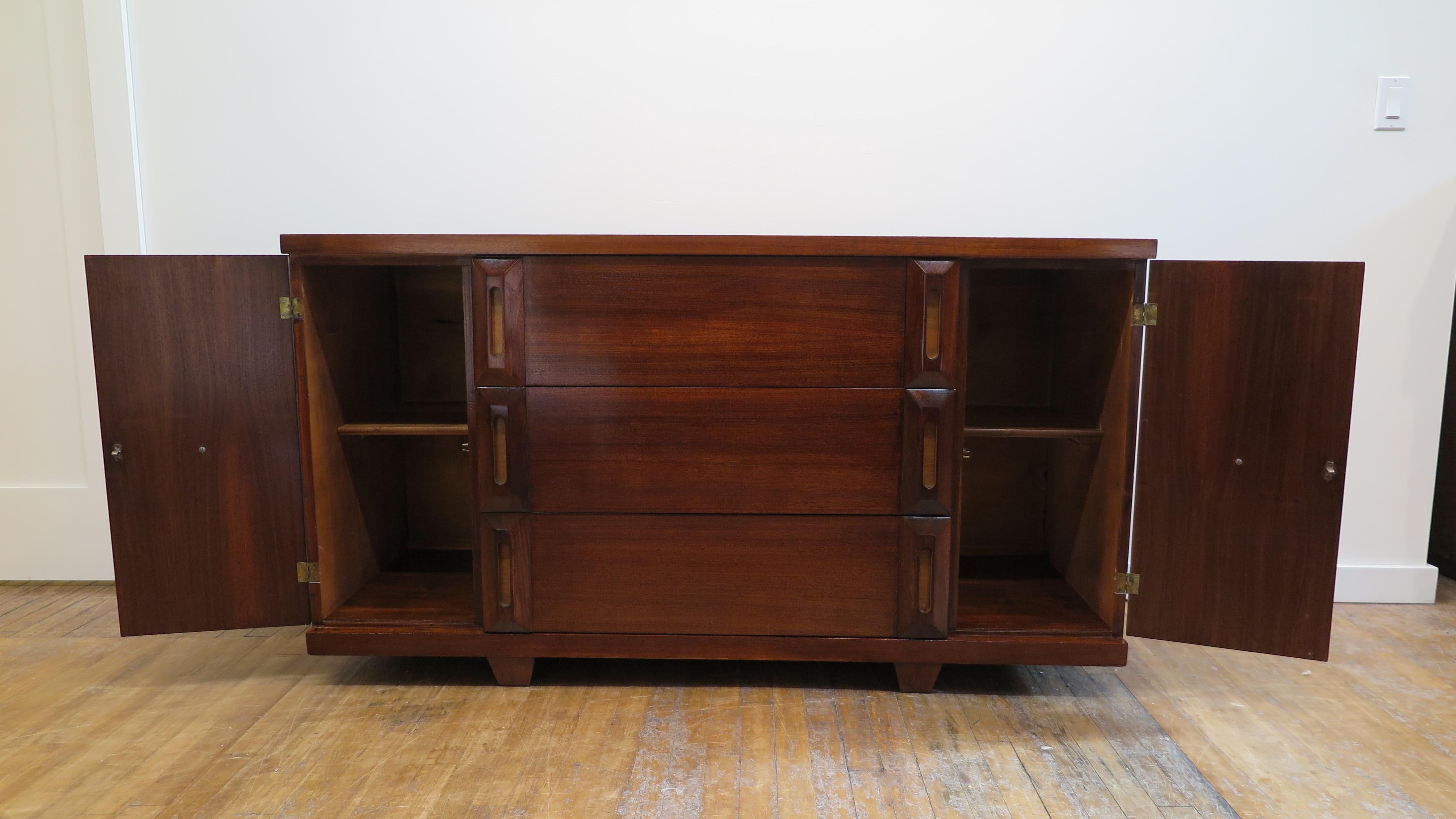 Walnut American Mid-Century Modern Credenza