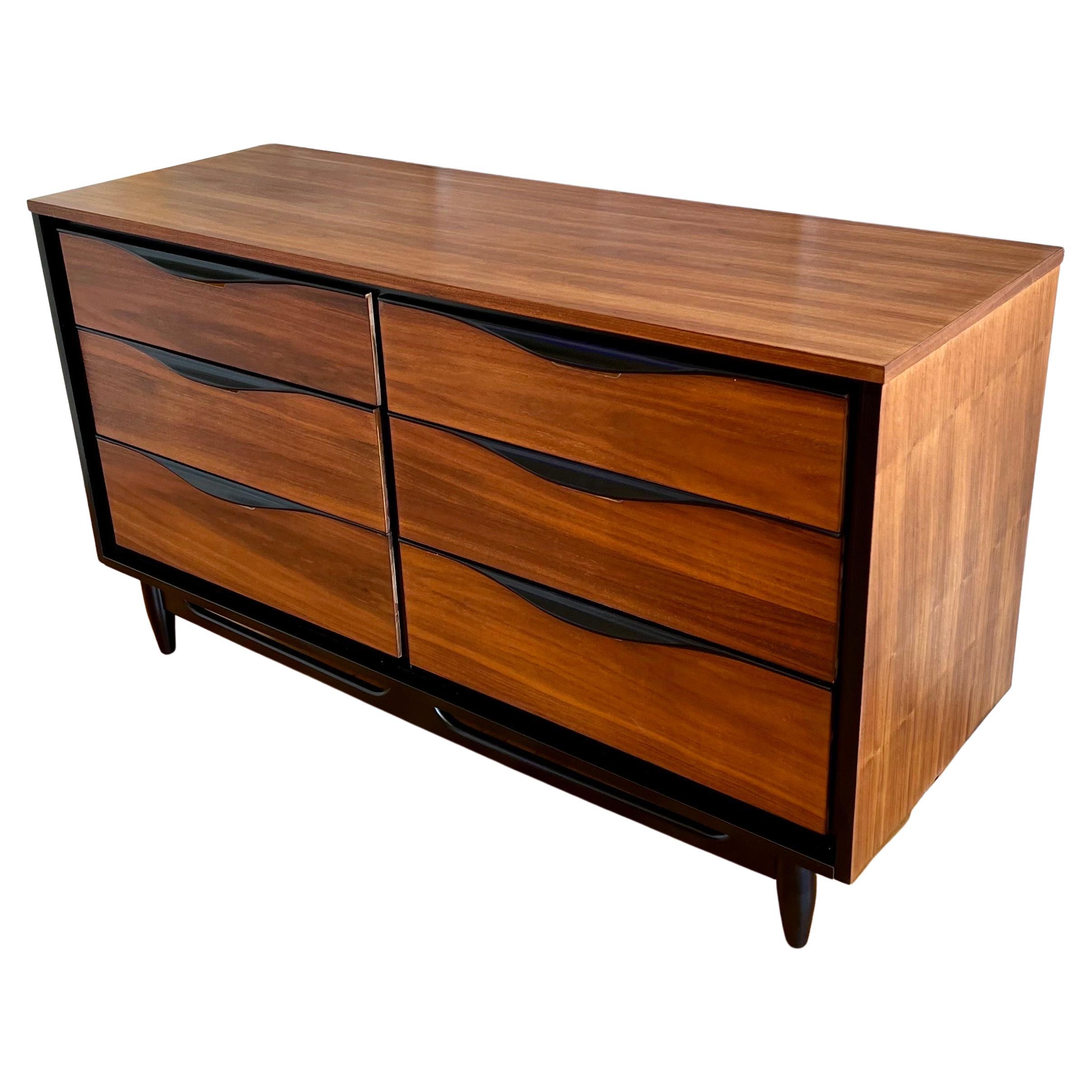 American Mid-Century Modern Dresser by Huntley in Walnut