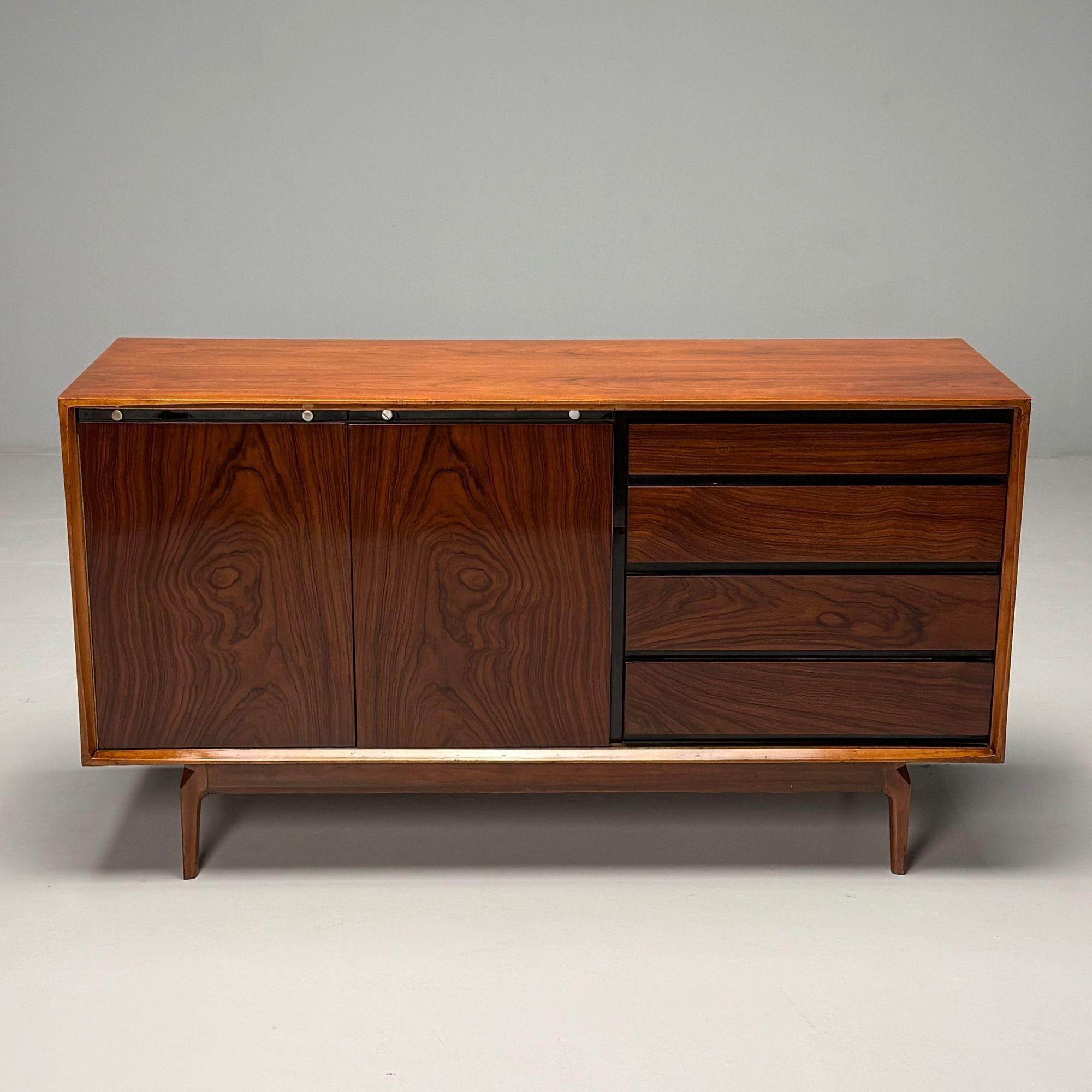 Mid-20th Century American Mid-Century Modern, Dresser, Rosewood, Walnut, United States, 1950s For Sale