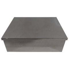 American Mid-Century Modern Handmade Sterling Silver Box