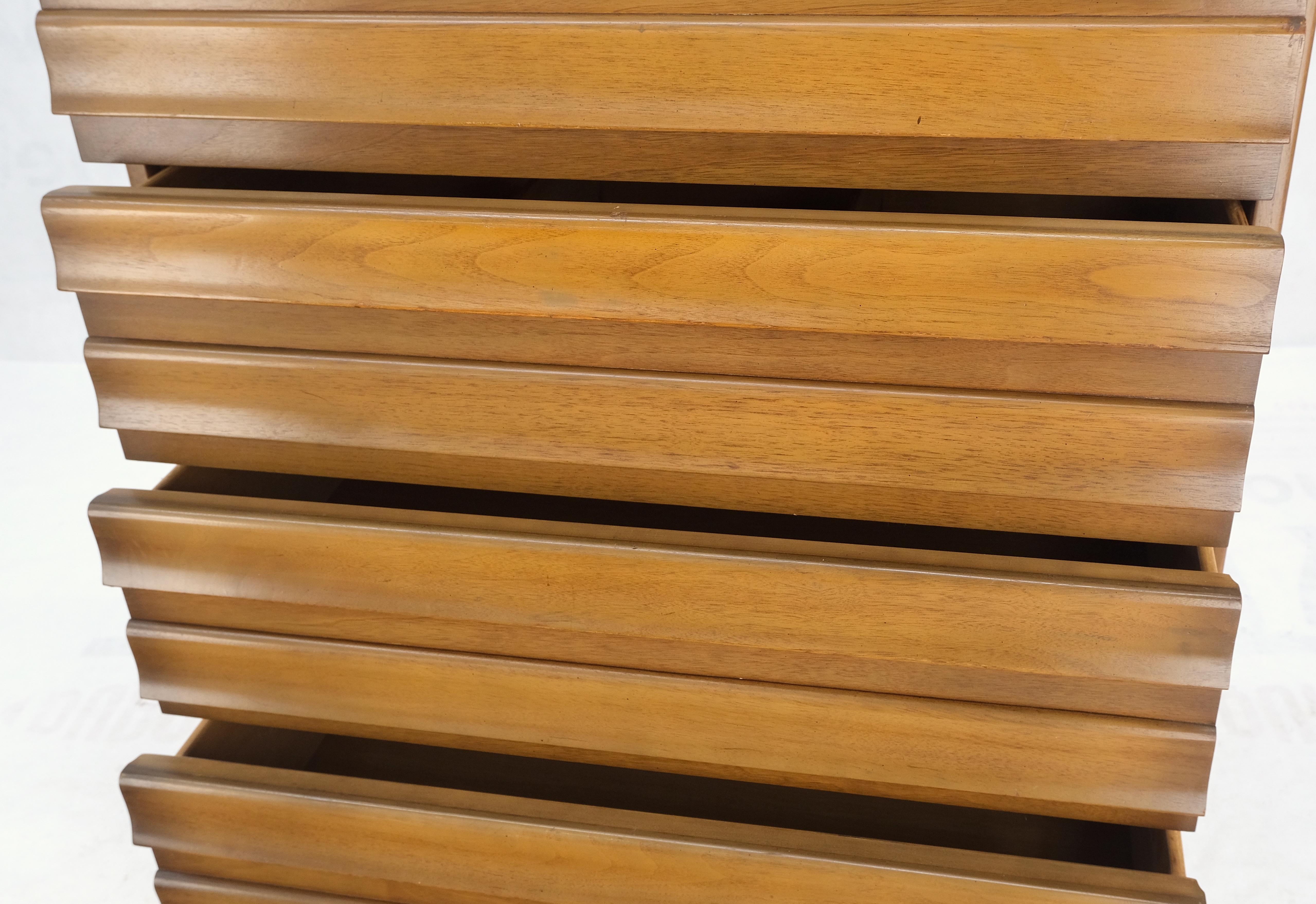 American Mid-Century Modern Light Walnut 5 Drawers High Chest Dresser Mint! For Sale 3