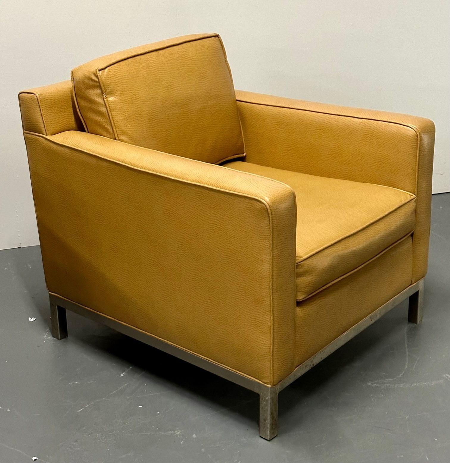 Amerikanische Mid-Century-Modern-Loungesessel, Chrom, Leder, Baughman (Mitte des 20. Jahrhunderts)