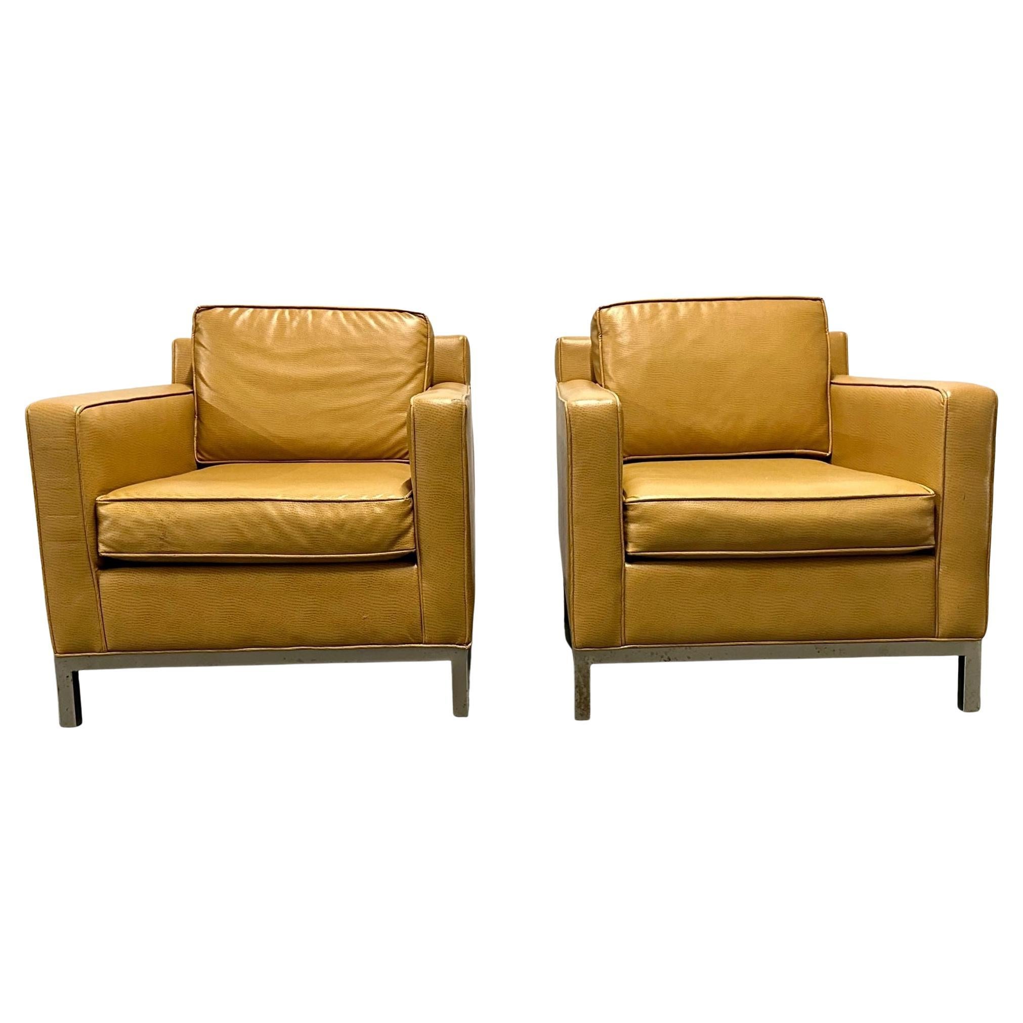 Amerikanische Mid-Century-Modern-Loungesessel, Chrom, Leder, Baughman