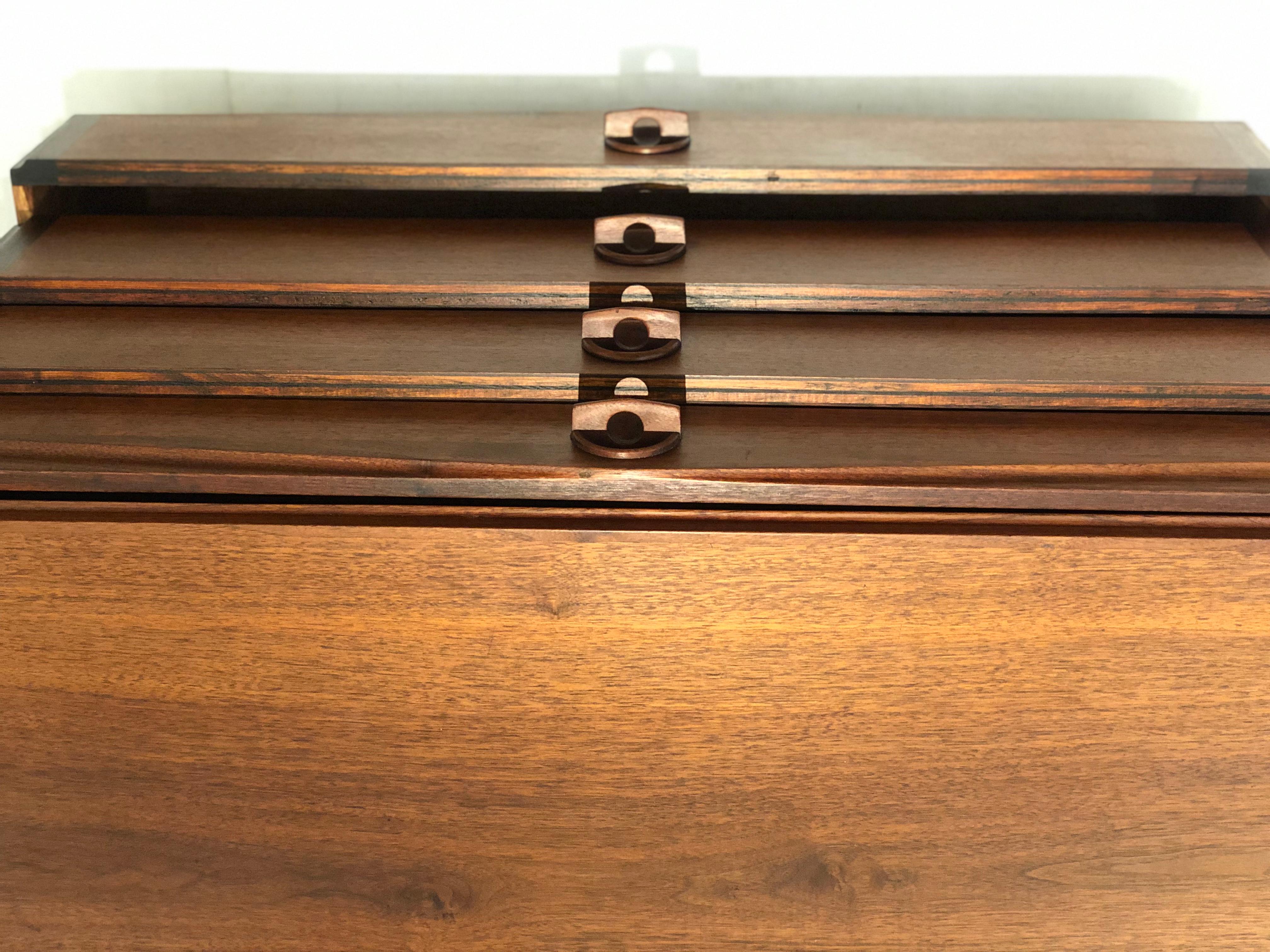 American Mid-Century Modern Low Dresser Cabinet Drawers 2