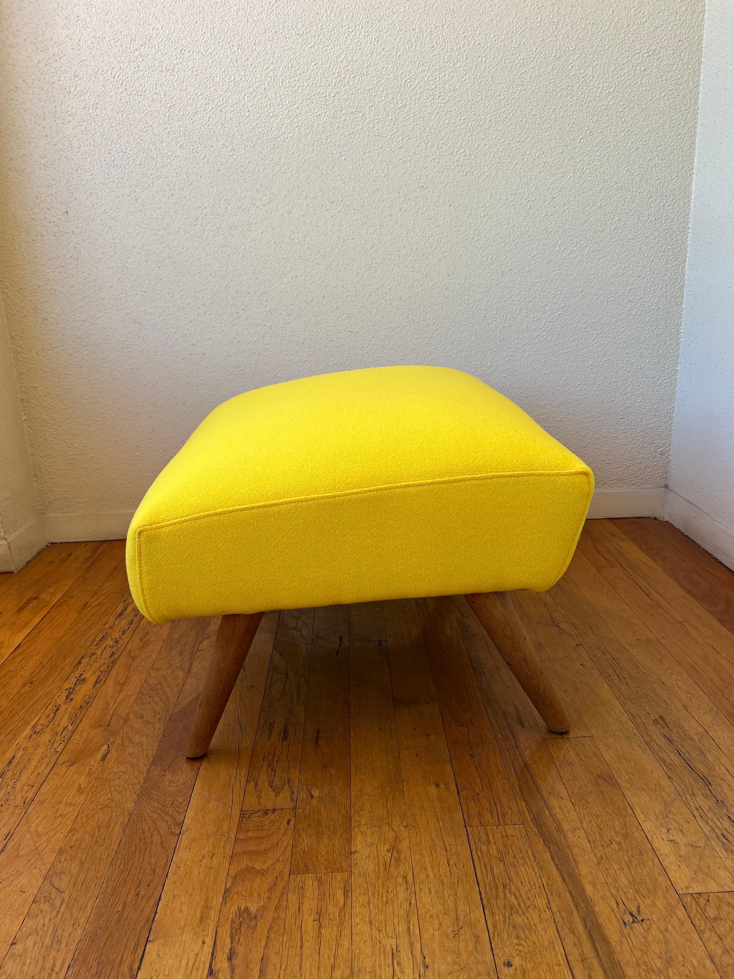 Danish American Mid-Century Modern Ottoman in the Style of Russel Wright