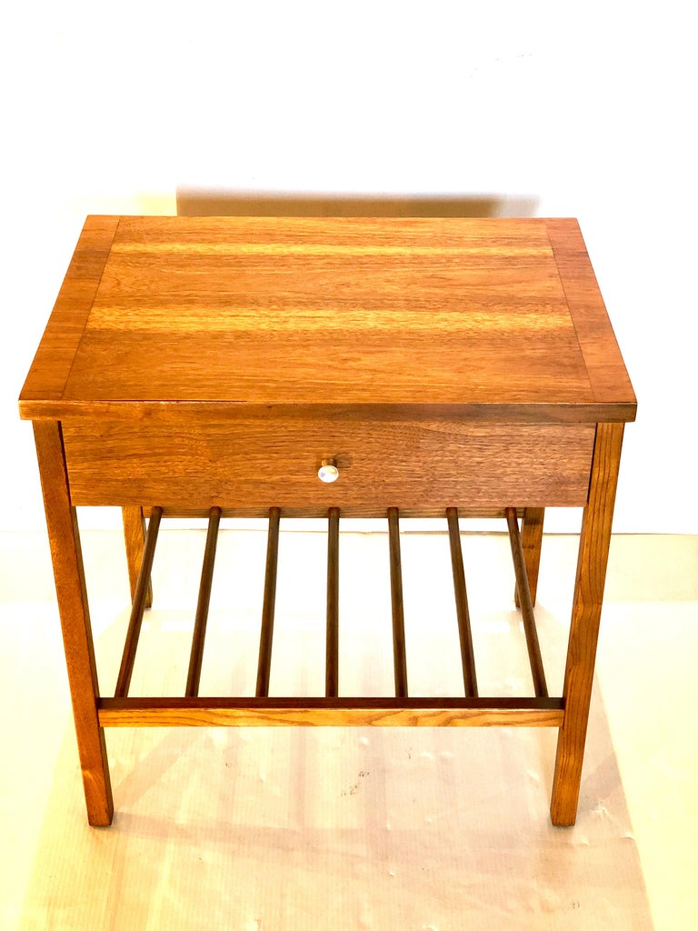 American MidCentury Modern Pair of Walnut Night Tables by Stanley at