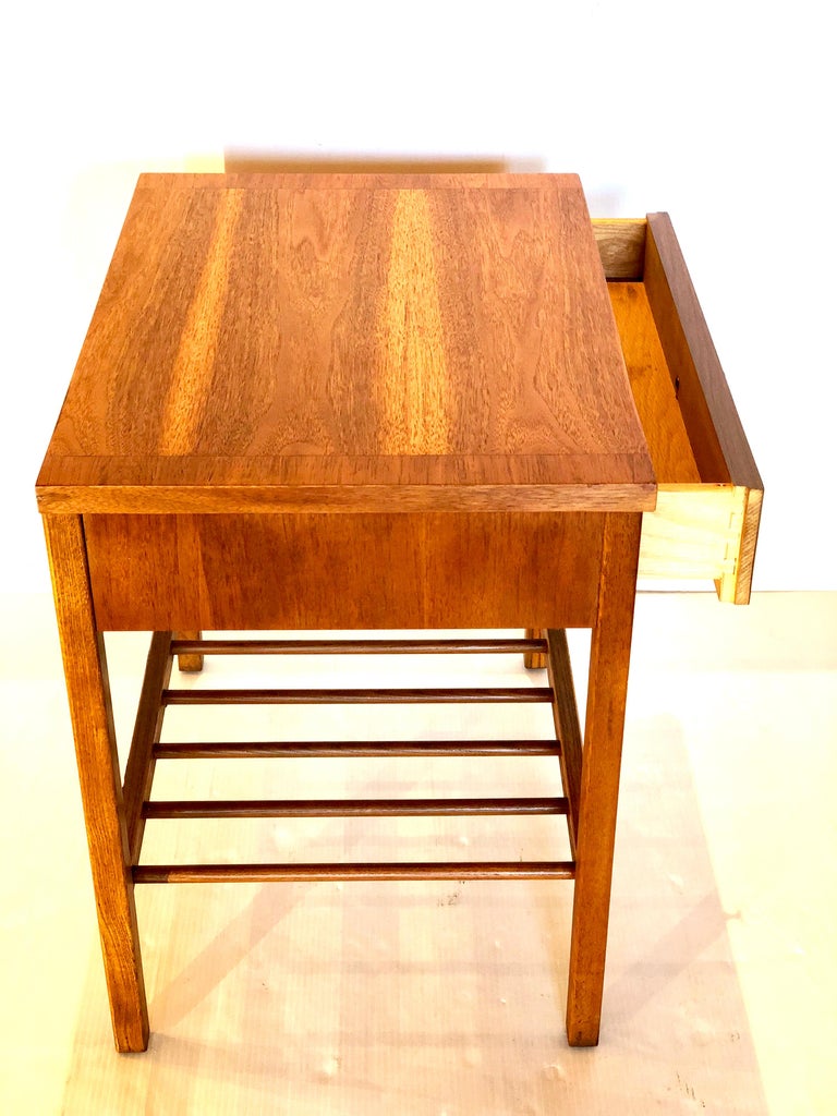 American MidCentury Modern Pair of Walnut Night Tables by Stanley at
