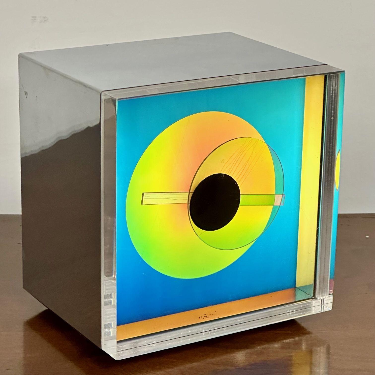 American Mid-Century Modern Prisma Aluminum Aurora Clock, Kirsch Hamilton, 1970s 2