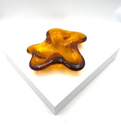 American Mid-Century Modern Rare Amoeba Blenko Glass Bowl