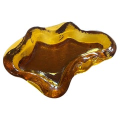 American Mid-Century Modern Rare Amoeba Blenko Glass Bowl