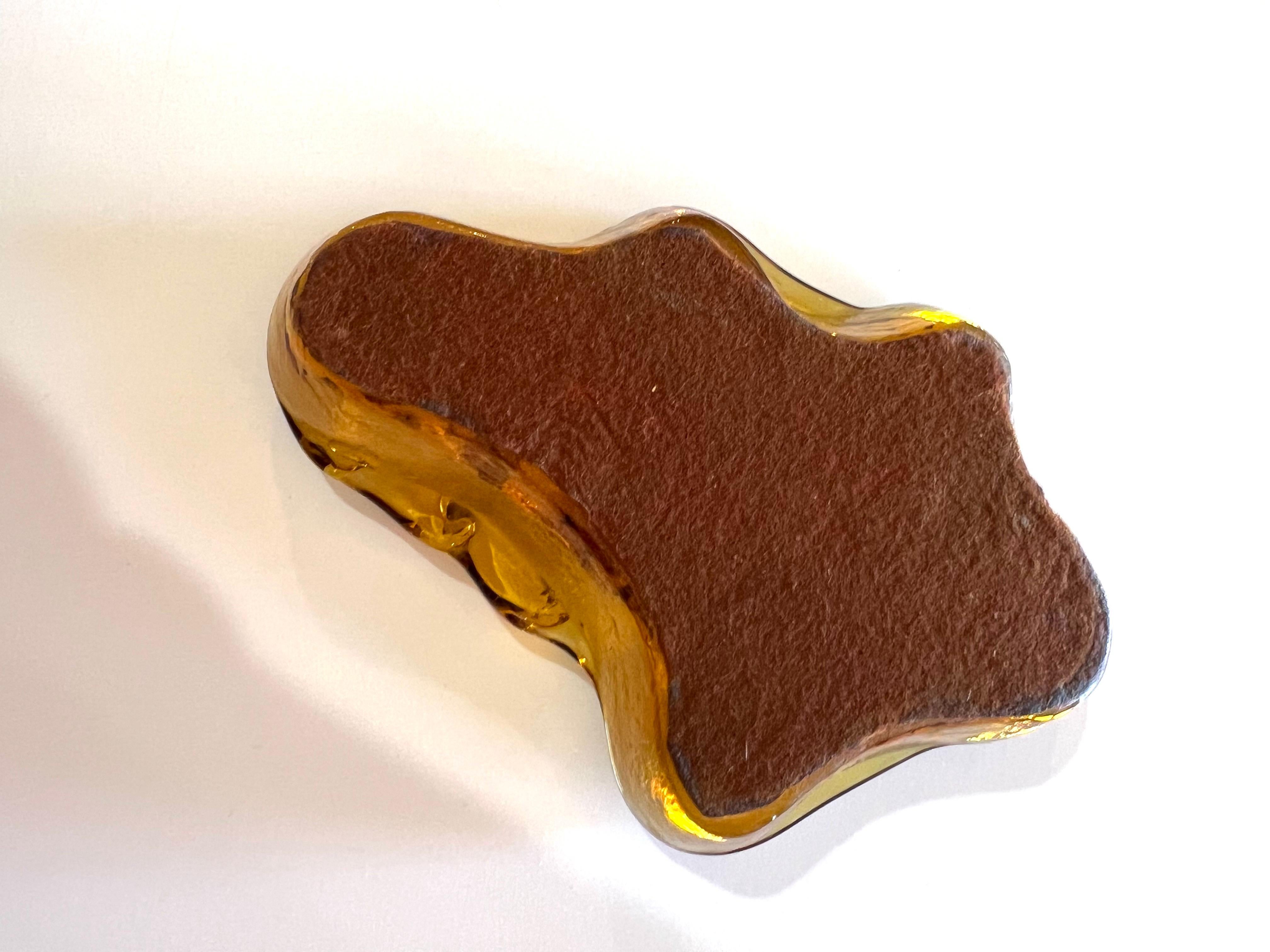 Bol en verre Amoeba Blenko américain moderne du milieu du siècle dernier Excellent état à San Diego, CA