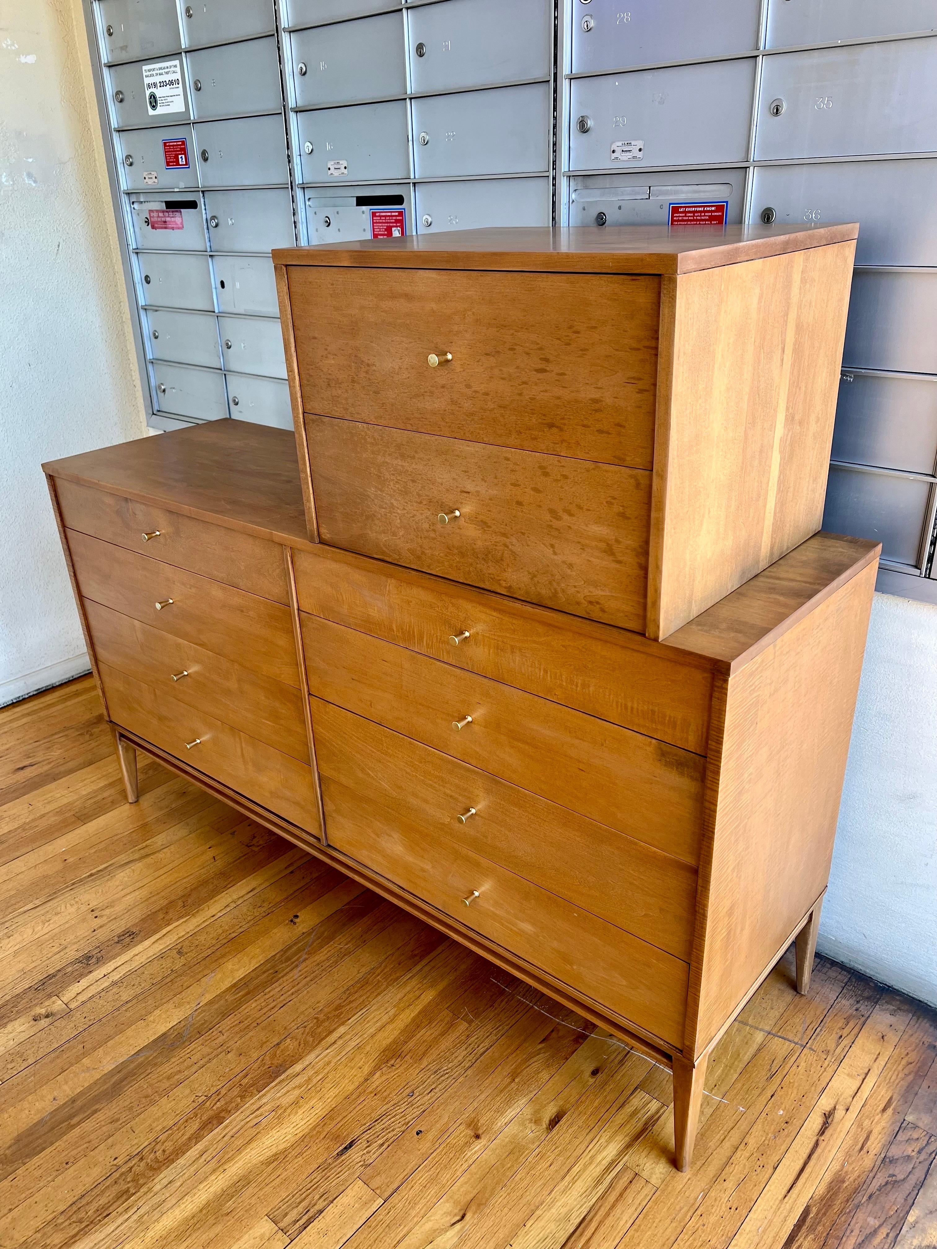 American Mid-Century Modern Rare Paul McCobb 8 Drawer Dresser & Drawer Extencion For Sale 4