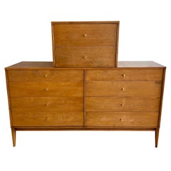 American Mid-Century Modern Rare Paul McCobb 8 Drawer Dresser & Drawer Extencion