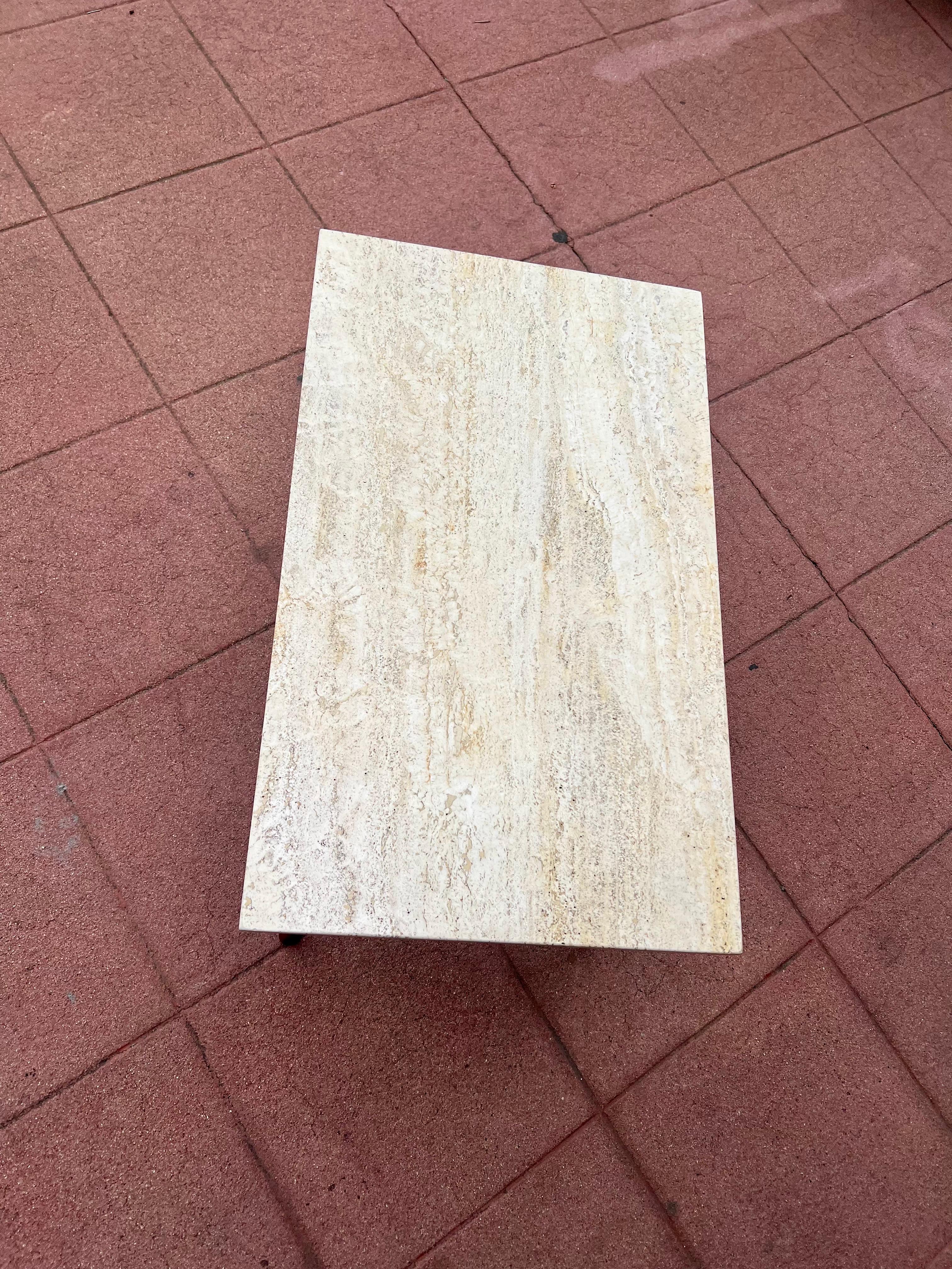 Mid-Century Modern american Mid century Modern Small Coffee table in walnut & Marble For Sale