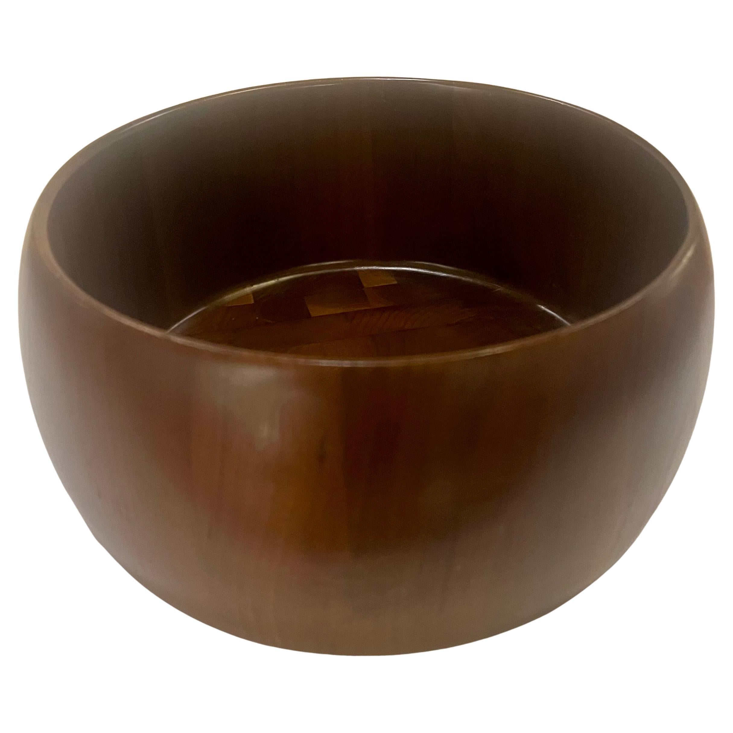 American Mid-Century Modern Solid Black Walnut Butcher block Salad Bowl 1