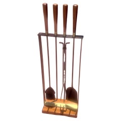 Mid-Century Modern Fireplace Tools and Chimney Pots