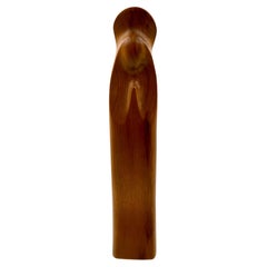 American Mid-Century Modern Solid Walnut Madona Wood Sculpture