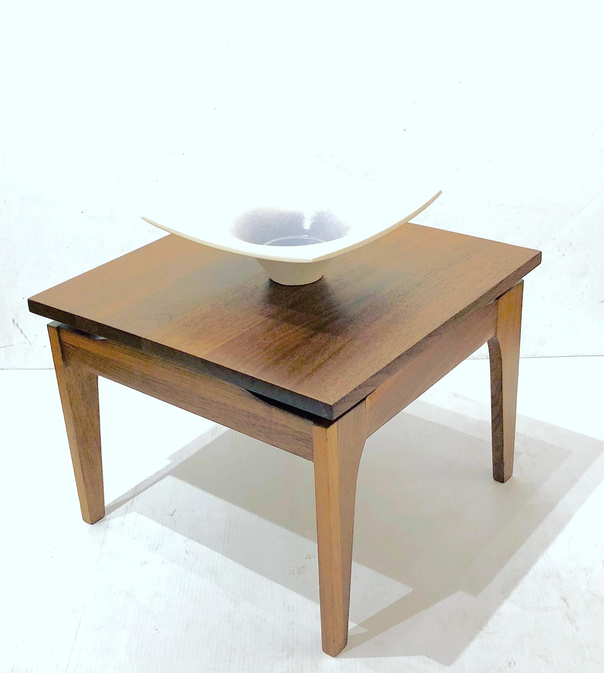 American Mid-Century Modern Solid Walnut Petite Cocktail or End Table 1