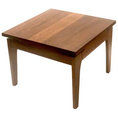 American Mid-Century Modern Solid Walnut Petite Cocktail or End Table