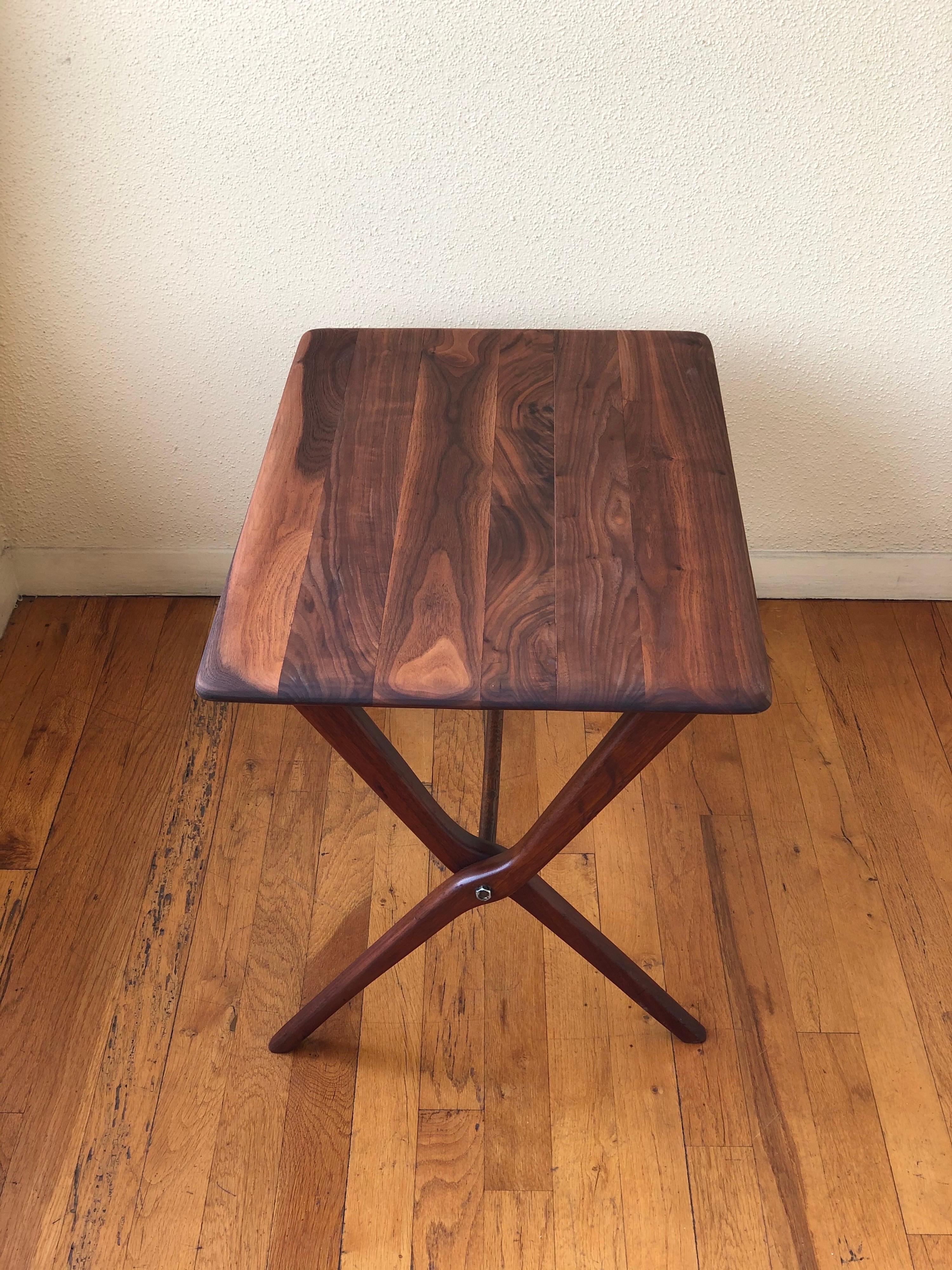 20th Century American Mid-Century Modern Solid Walnut Small Coffee Cocktail Table