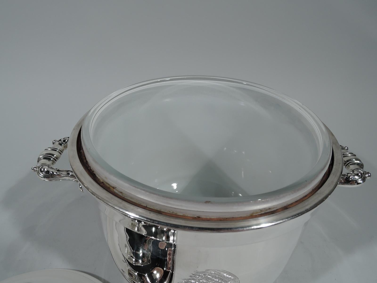 20th Century American Mid-Century Modern Sterling Silver Indian Chief Ice Bucket