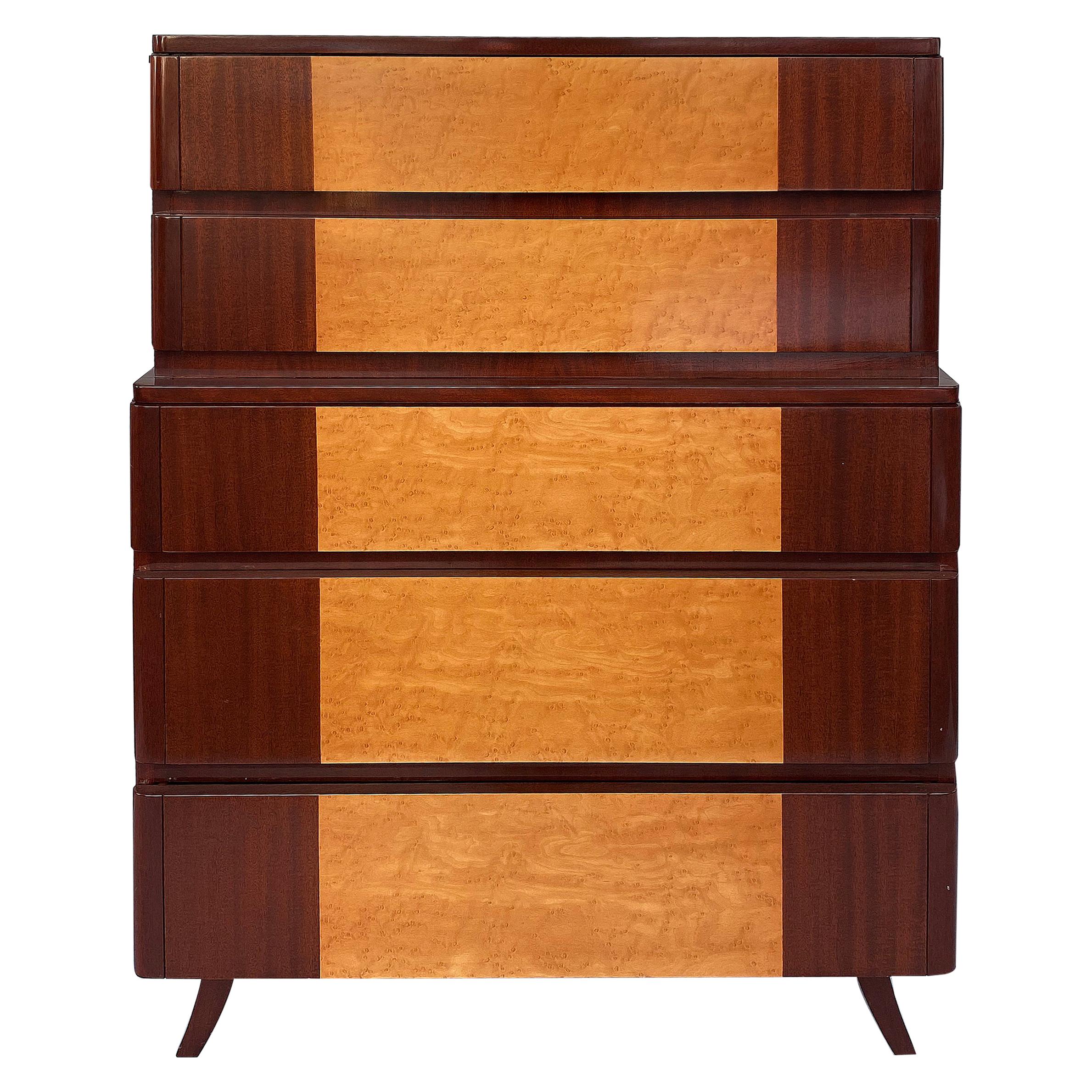 American Mid-Century Modern Tall Chest of Drawers by RWAY Furniture Co. c1965