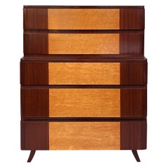 American Mid-Century Modern Tall Chest of Drawers by RWAY Furniture Co. c1965