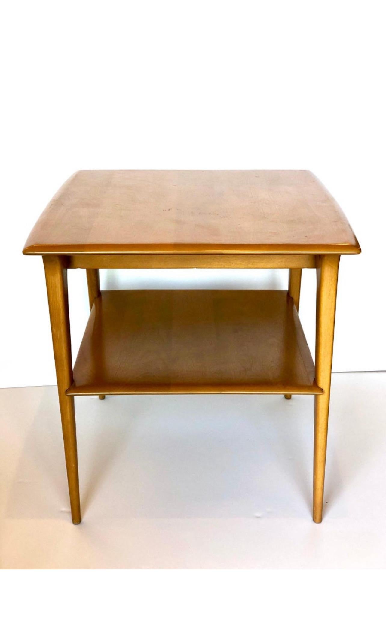Amerikanischer hoher amerikanischer Mid-Century-Modern-Tisch mit Schublade von Heywood Wakefield im Zustand „Hervorragend“ im Angebot in San Diego, CA