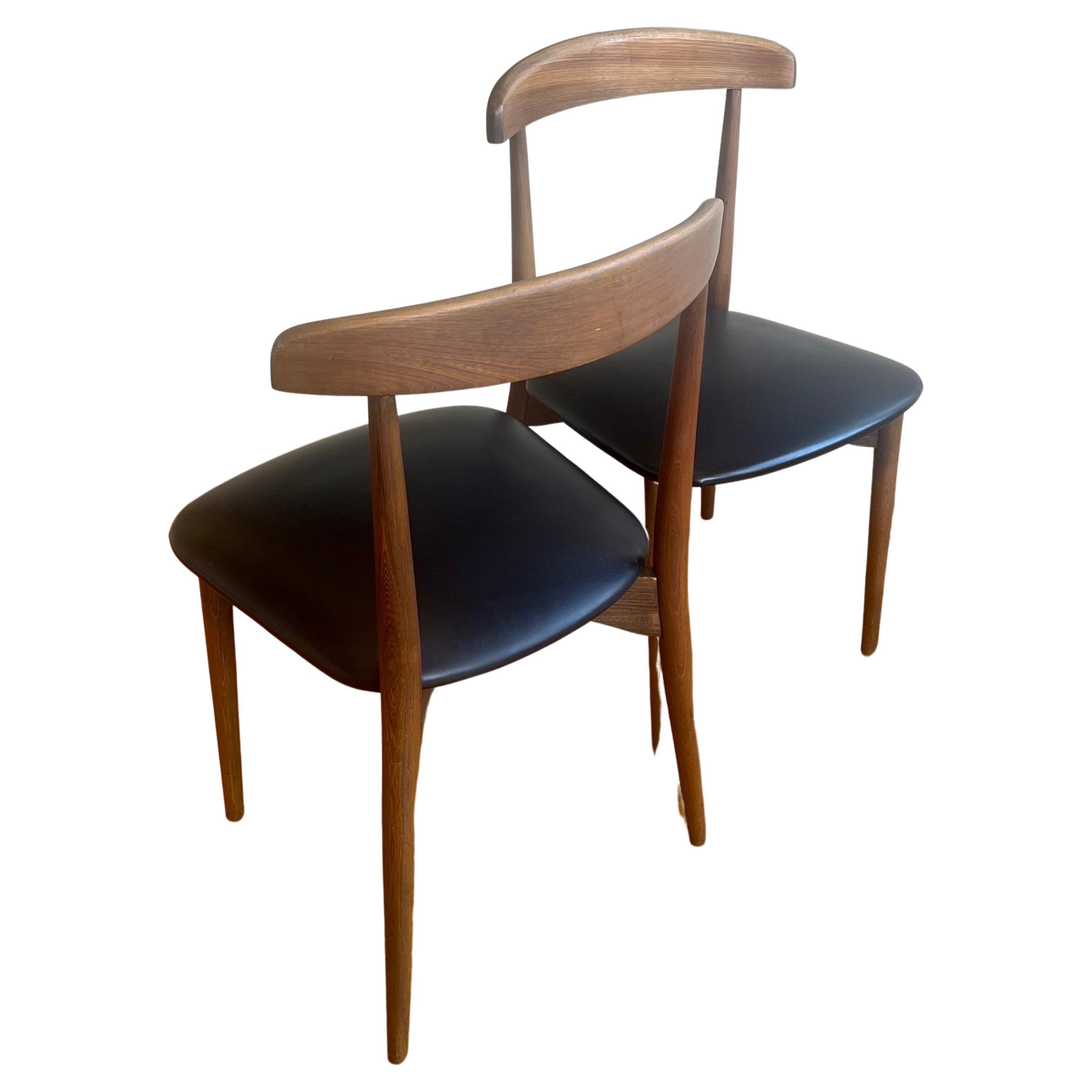 American Mid century Modern Walnut Desk/Dining Chairs 3 Available For Sale