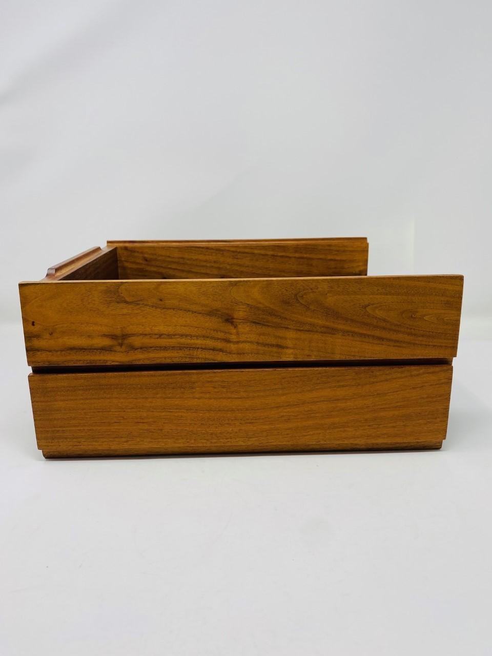 American Mid-Century Modern Walnut Modernist Paper Desk Tray 'Set of 2'  4