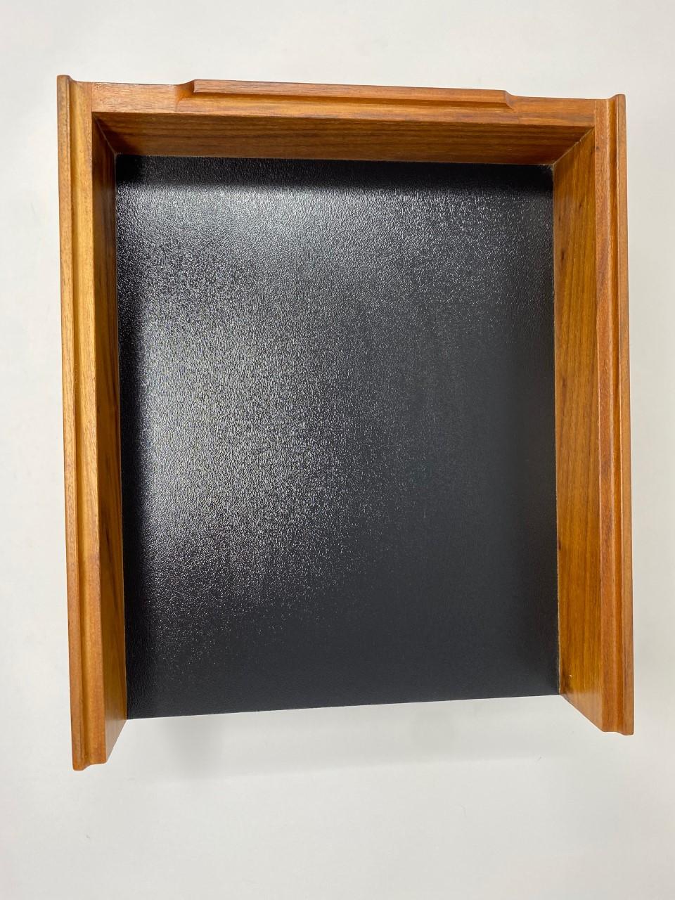 American Mid-Century Modern Walnut Modernist Paper Desk Tray 'Set of 2'  5