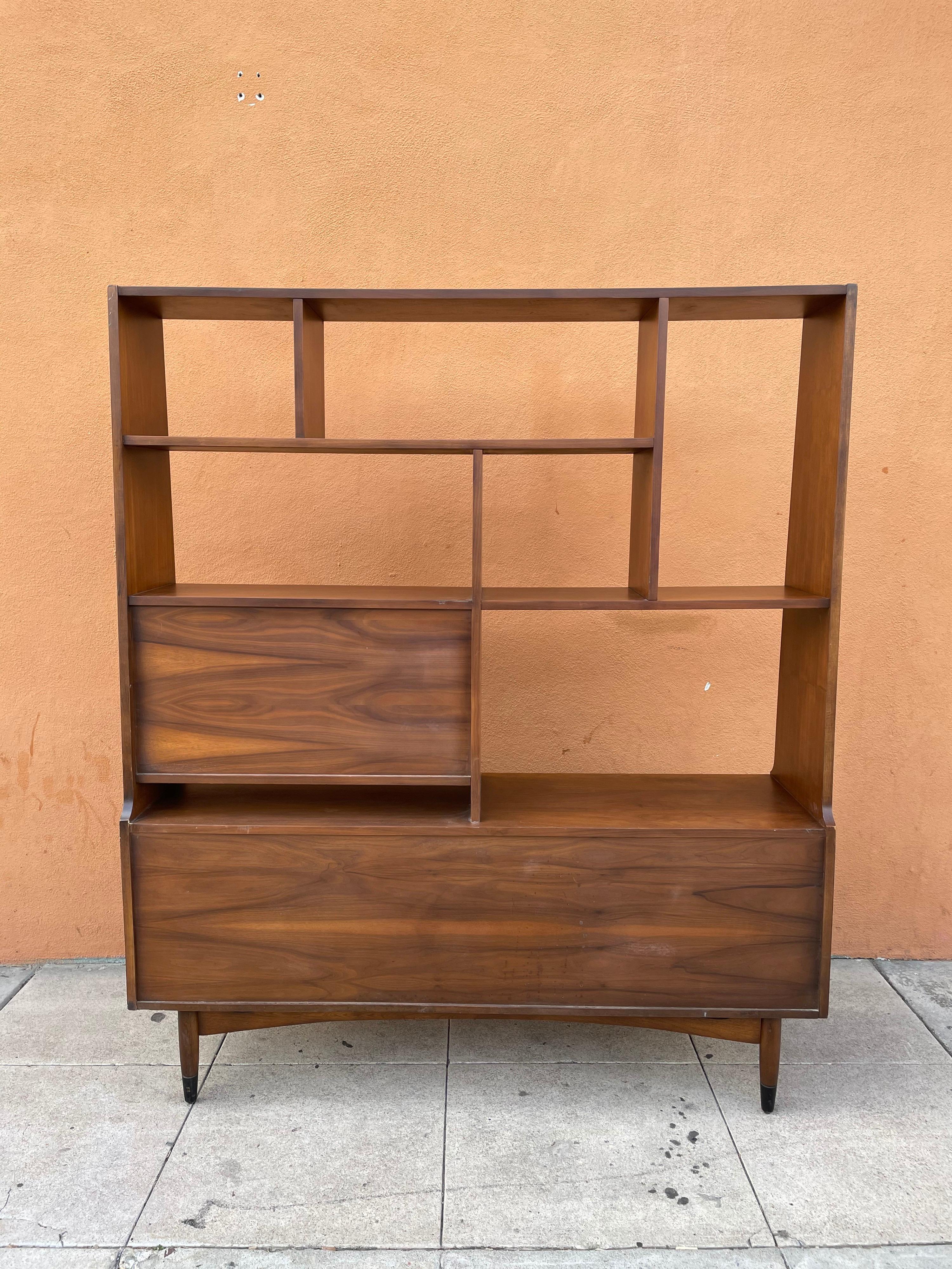 mid century room divider bookcase