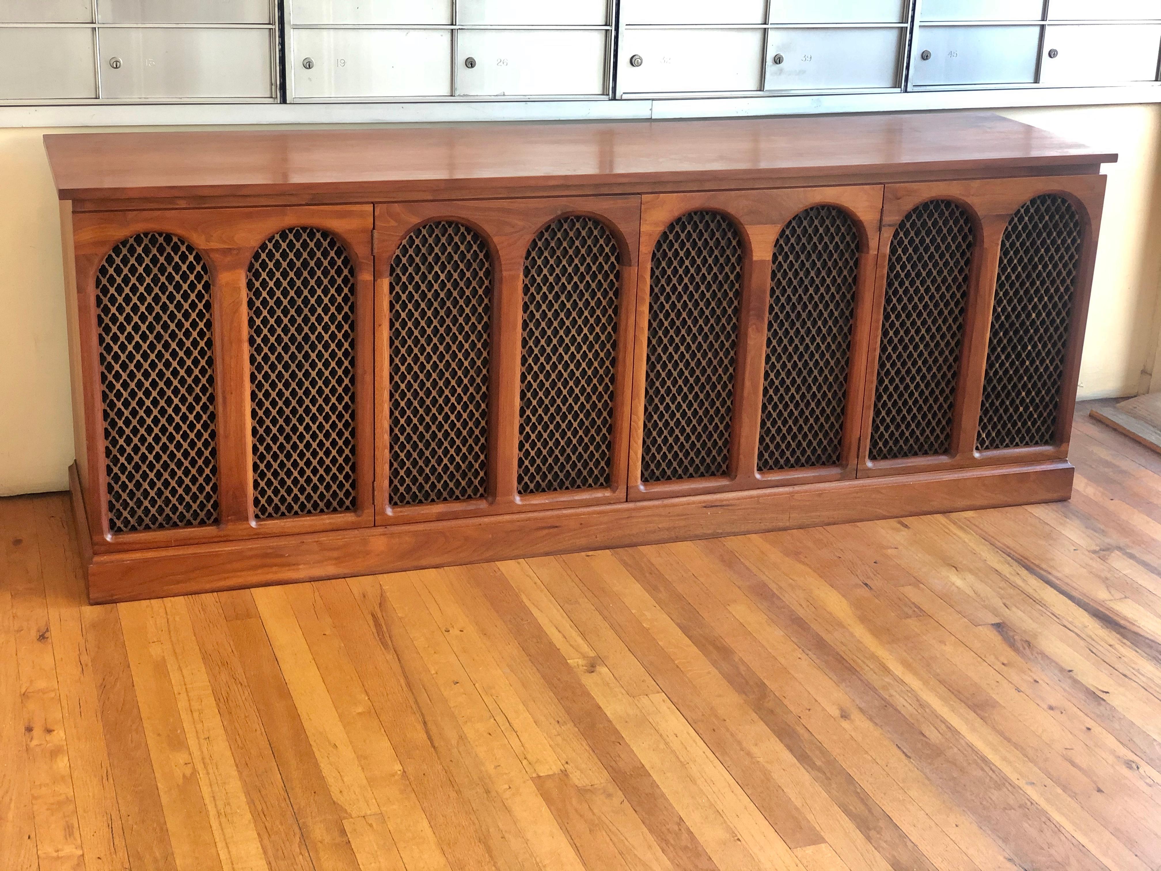 20th Century American Mid-Century Modern Walnut Stereo Cabinet