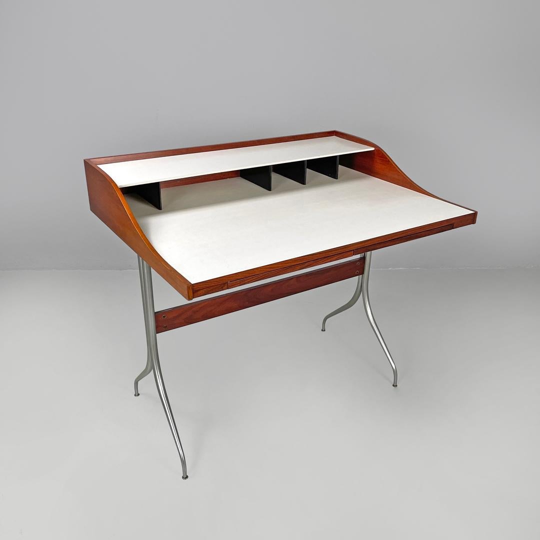 Escritorio americano de laminado de madera moderno de mediados de siglo George Nelson Herman Miller Años 60 en Bueno estado para la venta en MIlano, IT