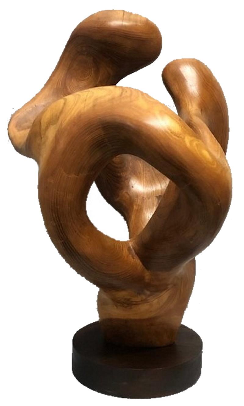 Abstrakte amerikanische Holzskulptur, Mid-Century Modernismus, ca. 1960er Jahre (Moderne der Mitte des Jahrhunderts) im Angebot