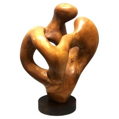 Modernisme américain du milieu du siècle dernier, sculpture abstraite en bois, vers 1960