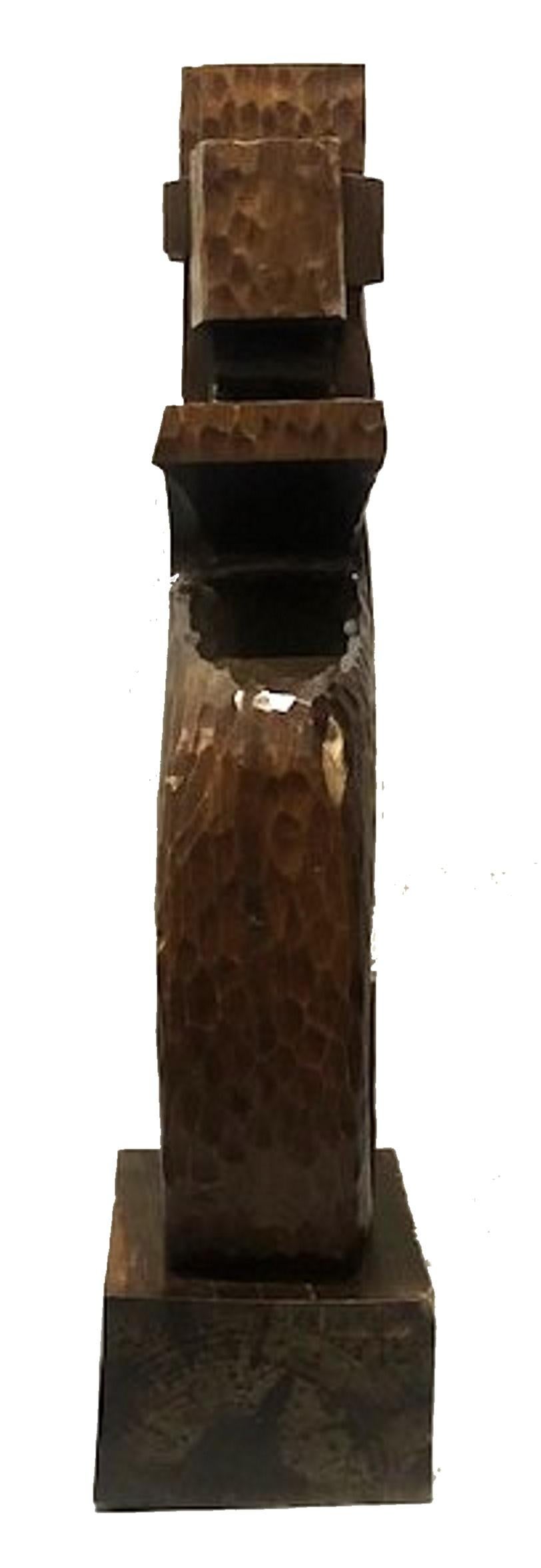 Sculpture abstraite en bois sculpté à la main de style moderniste américain du milieu du siècle, vers 1950 1950s en vente 1