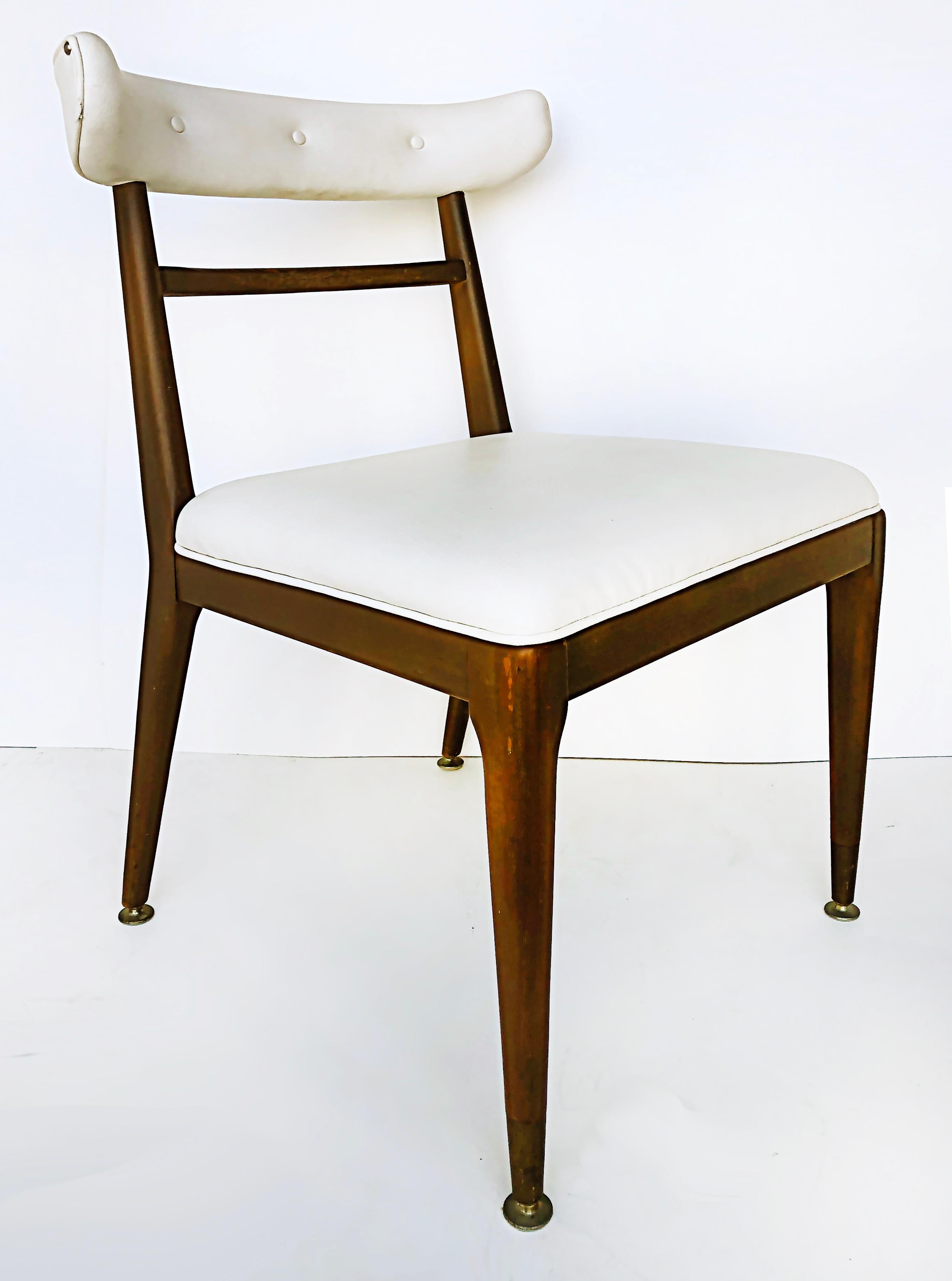 American Mid-Century Modernist Dining Chairs, Set of 6, 2 Arms, 4 Sides For Sale 5