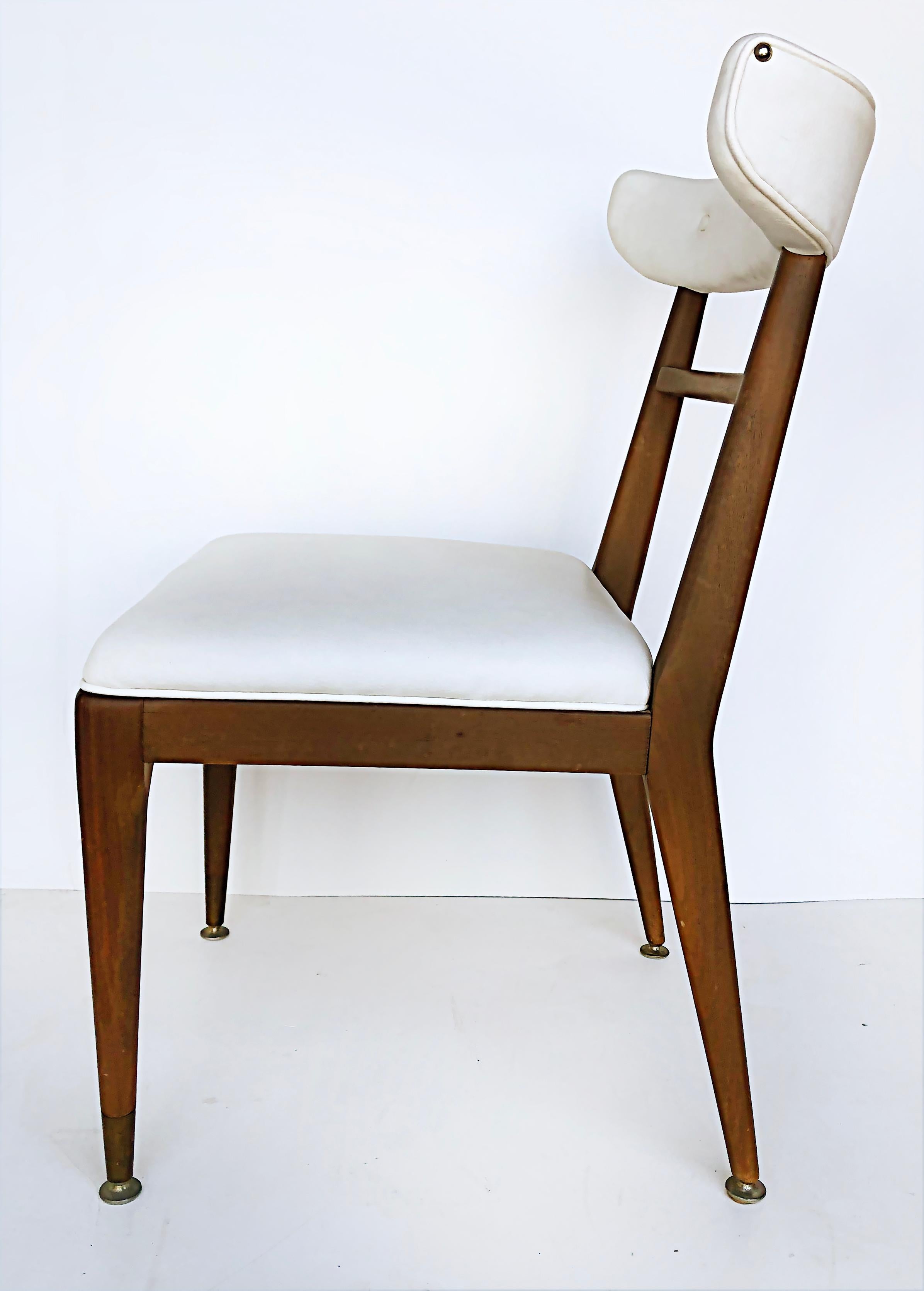 American Mid-Century Modernist Dining Chairs, Set of 6, 2 Arms, 4 Sides For Sale 4
